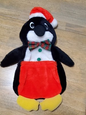 Vintage Cute 3D Penguin Stocking Perfect Small Items Front & Back Pouch