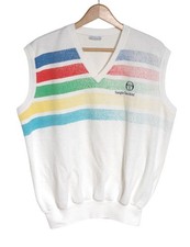 VINTAGE 1990S SERGIO TACCHINI SLEEVELESS SWEA...