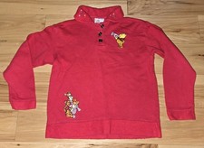 Vtg. Disney Store Winnie The Pooh's Tigger Sweatshirt Size Girls 7/8 Collar Red