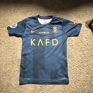 Nike Al Nassr FC Cristiano Ronaldo #7 Soccer Jersey Blue Yellow Size 176