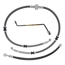 Front Brake Hose Line Pipe Kit for Yamaha Grizzly 450 YFM450 4x4 Auto 2011-2014
