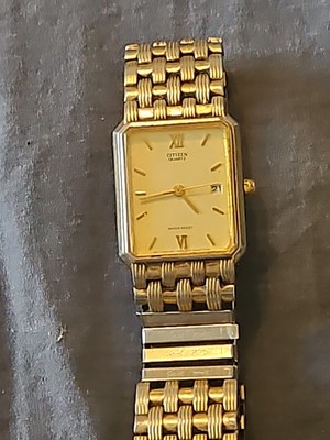 Vintage Citizen Dress Watch w/ Date Fancy Band 6010 Not  display picture 2