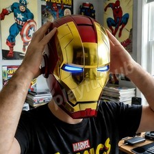 Autoking Iron Man Mask Mk5 1:1 Helmet Wearable Voice Touch Cosplay Props Jarvis