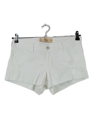 HOLLISTER Short moulant Dames Pantalon court T EU 38 blanc style décontracté - Photo 1/4