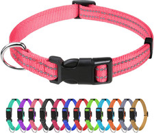 Reflective Nylon Dog Collars, Adjustable Classic Pet Collar with Quick Release B