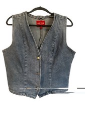 Guess Denim Vest Women s Size Xl