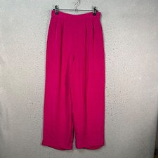 Oscar De La Renta Studio Size 4 Pink Silk Pleated High-Waisted Wide-Leg Pants