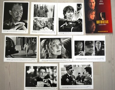 P271 8x USA Pressefotos + Presseheft OUTBREAK Dustin Hoffman, Rene Russo, Morgen