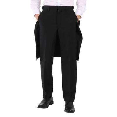 Burberry Men's Black Cape Detail Tailored Trousers - Image 1 of 4