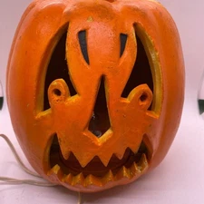 The Paper Magic Group Light Up Jack-O-Lantern 1998 Vintage 10" Scary Face
