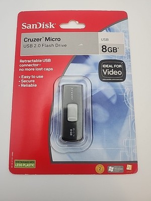 SanDisk Cruzer Micro 8GB USB 2.0 Flash Drive NEW Sealed Retractable