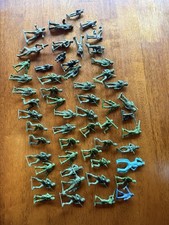 55 Green Army Men Toy Soldiers Plastic Military MIXED LOT Figures Older Vintage
