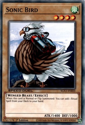 Sonic Bird SGX1-ENE03 Common Speed Duel GX: Duel Academy Box
