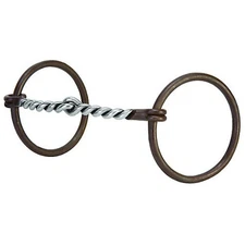 Weaver Leather Weaver AT Twisted Wire Loose Ring Snaffle Bit