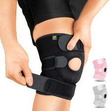 Knee Brace, Knee Support for Men Women, with Open-Patella Stabiliser Pad, Adjust