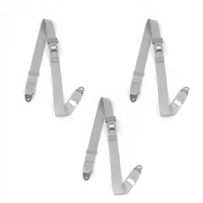 Early Cars 1928 - 1932 Standard 2pt Gray/Grey Lap Bench Seat Belt Kit - 3 Belts 