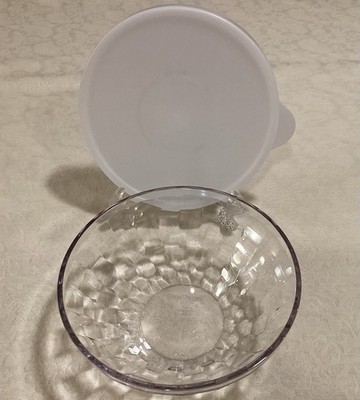 Tupperware Bowls Ice Prisms Set of 2 Clear 2 Cup / 500 ml Salad Cereal NEW