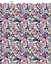 Seamless Abstract Hearts - Ceramic Decals- Enamel Decal - Glass Decal- 19988