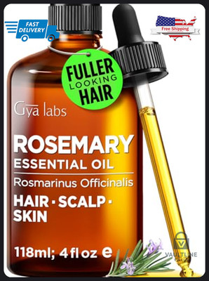 Gya Labs Spanish Rosemary Essential Oil 4 Fl Oz for Hair and Aromatherapy