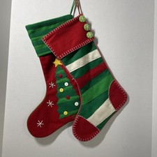 Crate Barrel Christmas stockings Wool Set Of Two