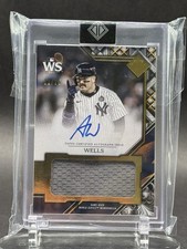 2025 Topps Transcendent Austin Wells Game Used World Series Relic Auto 12/25!!