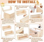 Large Brooder Box Kit for Chicks, 40 x 16 x 16 in Chicken Brooder Box with Brake
