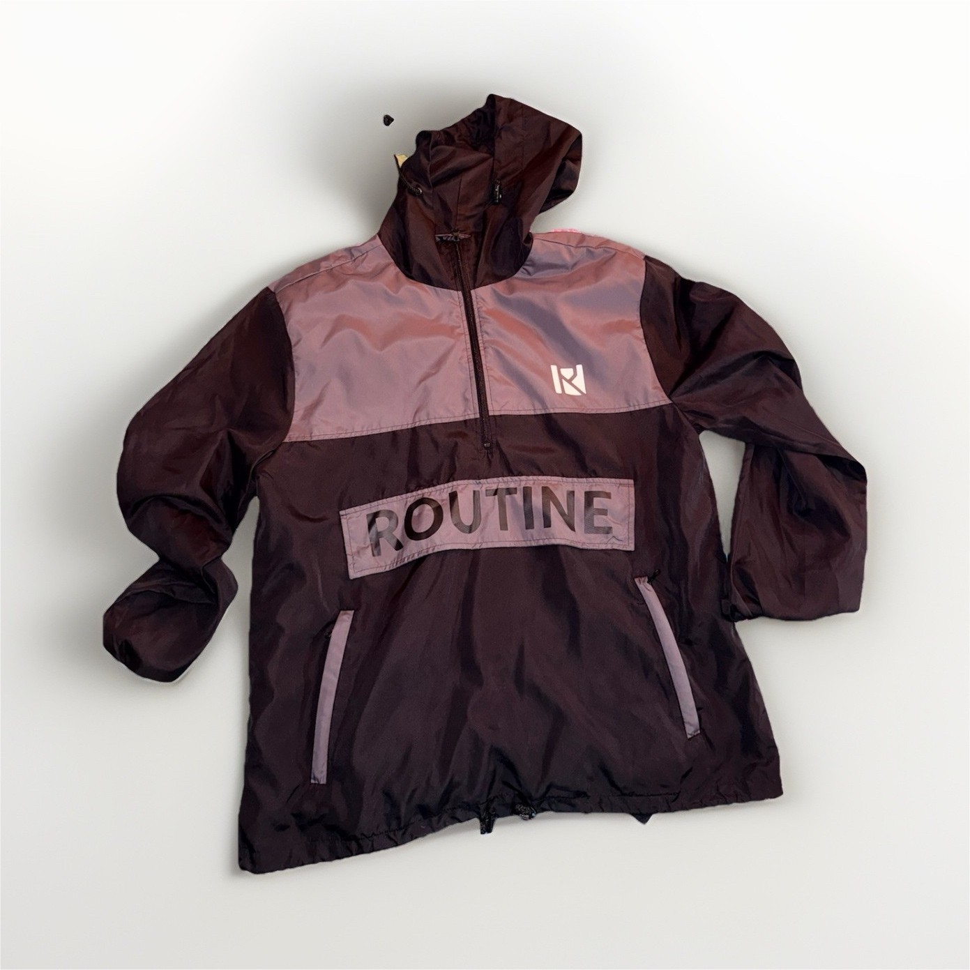 Routine Baseball Hooded Pullover Windbreaker Anor… - image 1
