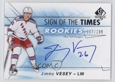 2016 SP Authentic Sign of the Times Rookies /199 Jimmy Vesey #SOTR-JV Auto 2a8
