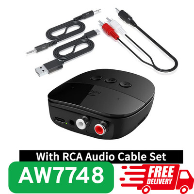 Bluetooth 5.2 Transmitter Empfänger Sender Receiver Stereo Audio AUX Adapter NFC
