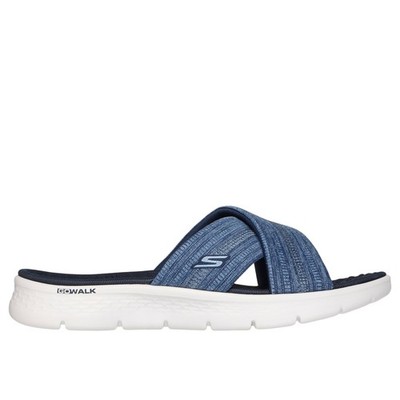 Skechers Damen-Wandersandalen Go Walk Flex Sandale beeindruckt Slipper marineblau UK Si