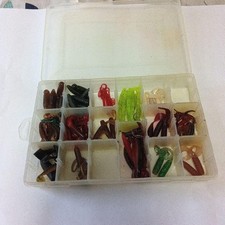 Soft lure worm set for fishing, black bass