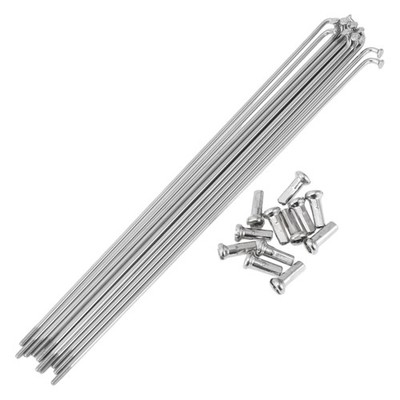 12er Set 14 Fahrradspeichen 183 mm aus Edelstahl 304 silberfarben