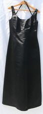Laura Ashley long black dress 100% acetate.  size 8