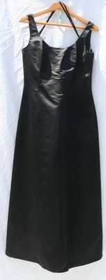 Laura Ashley long black dress 100% acetate