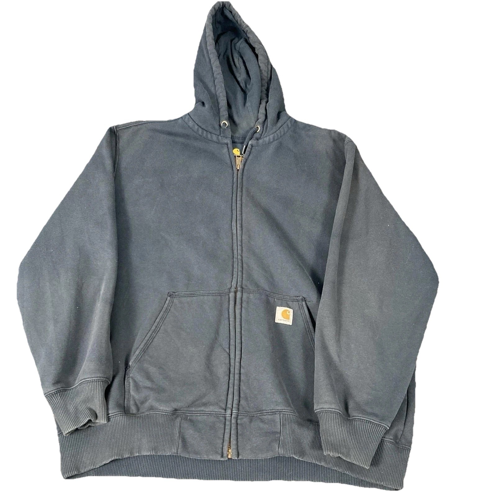 Carhartt Original Fit Zip Hoodie XL Navy Blue Made in Mexico Great Condition