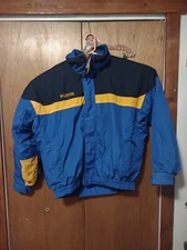 Columbia Two Piece Bugaboo Winter Jacket Lined Blue Green Large Men's MADE USA