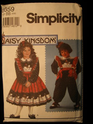 SIMPLICITY 8659 sewing pattern CHRISTMAS DRESS & JUMPSUIT child 5 6x uncut DAISY