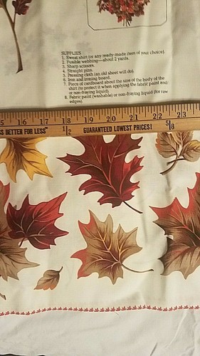 VINTAGE AUTUMN APPLIQUES 44" COTTON BLEND - Picture 4 of 8