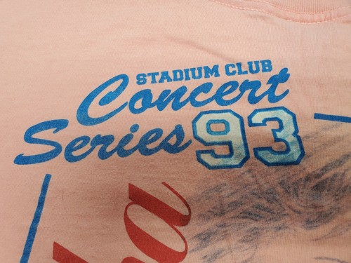 Maglietta Vintage "Reba Stadium Concert Series '93 Staff" Oneita Power-T Large Made in USA - Foto 11 di 14