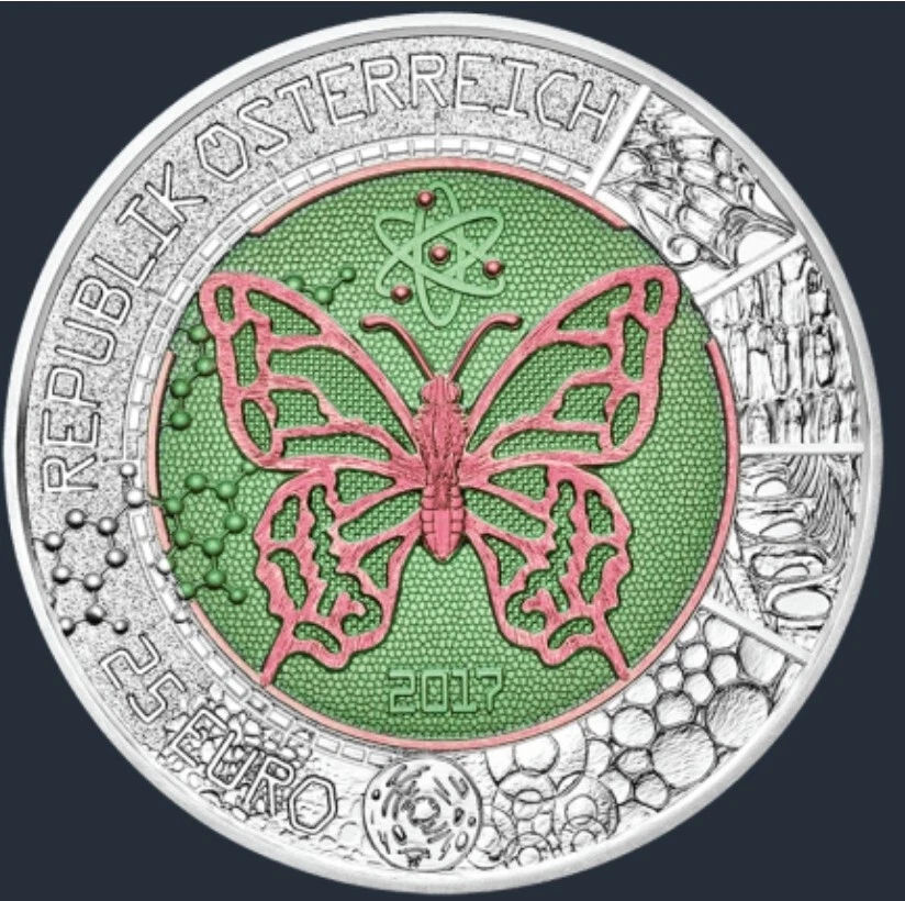 Coffret 25€ Euros Autriche Argent 900 Niobium 2017 ''Microcosme'' - Photo 2/2