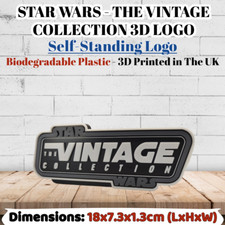 Star Wars Logo Sign, 3D Printed, Film Collectors Fans, Display on Desks Shelves