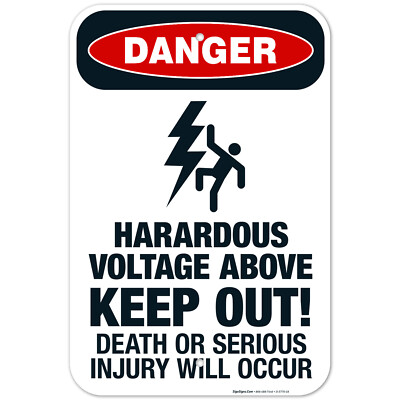 Hazardous Voltage Above Death Or Serious Injury Will Occur  OSHA Danger