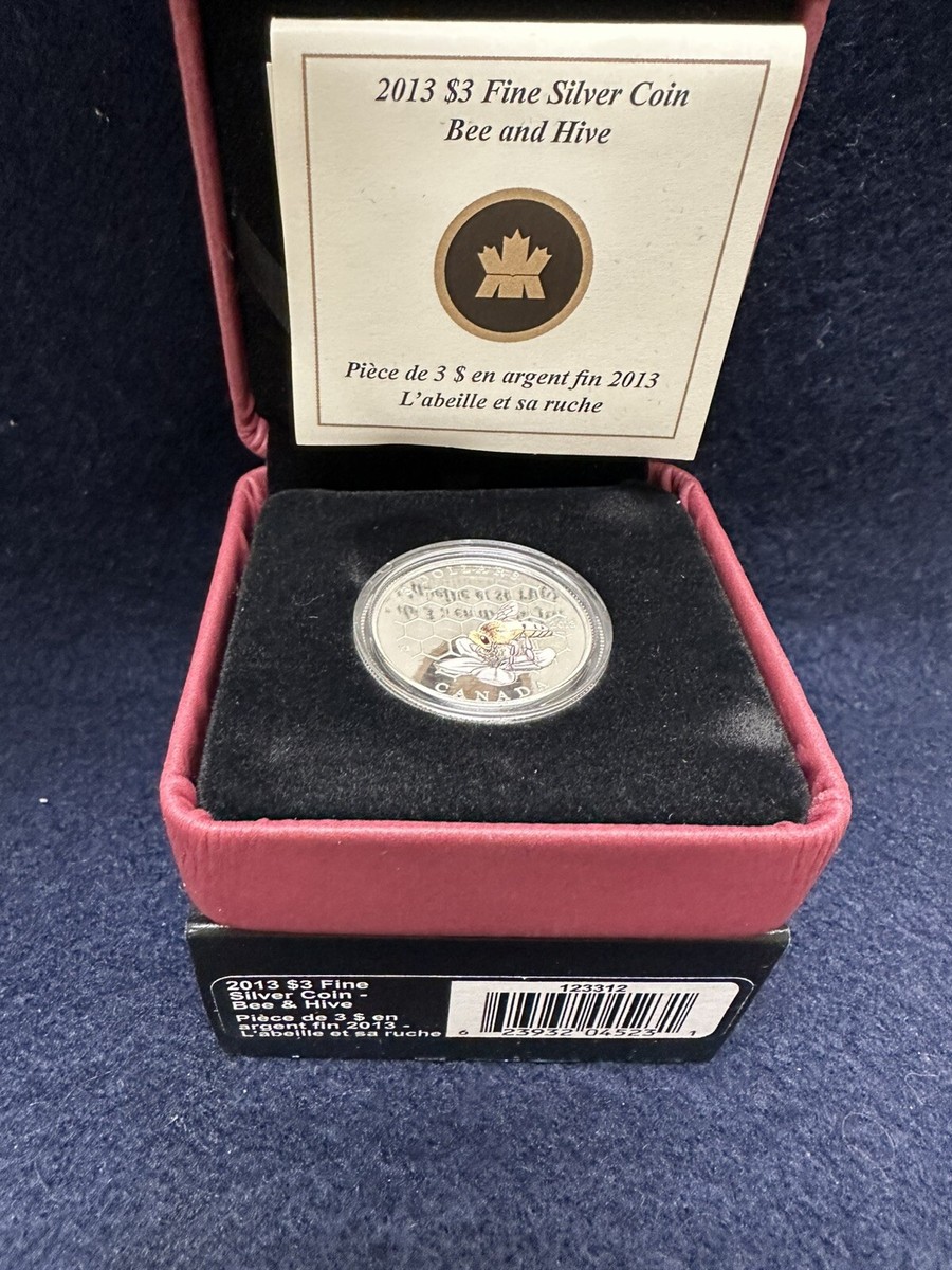2013 $3 Fine Silver Coin - Bee & Hive B2013 | eBay