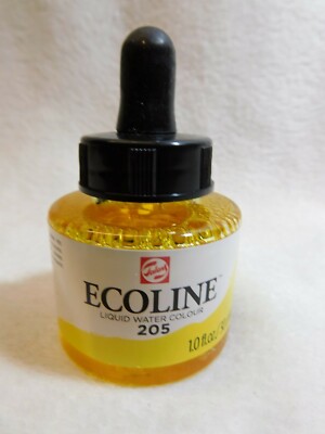 ECOLINE Liquid Water Color 205 Lemon Yellow 1.0 fl. oz (30 ml) New