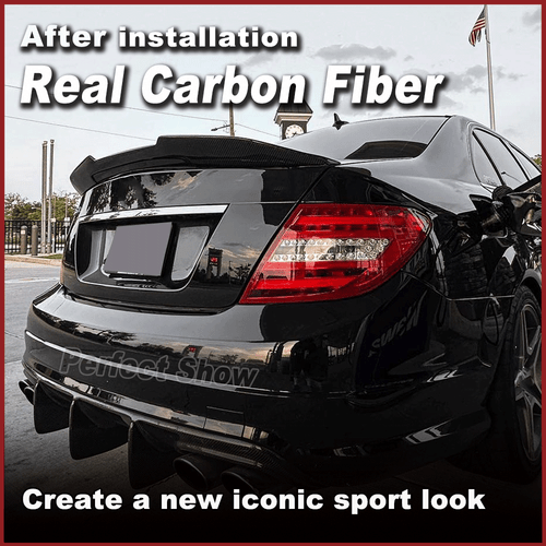 Alerón trasero de carbono alerón se adapta a Mercedes W204 C200 C250 C350 2007-14 - Imagen 3 de 11