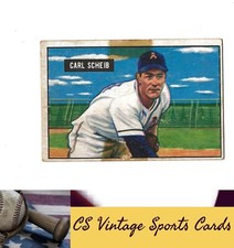 1951 Bowman #83 Carl Scheib LOW GRADE/FILLER