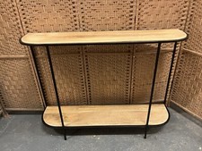Swoon Sienna Console Table, Black Steel & Mango Wood H81 X L110 X W28cm
