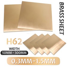 H62 Brass Sheet Plate Guillotine Offcuts, Var...