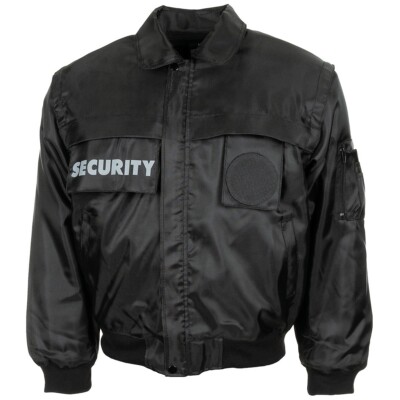 Mfh Black Bomber Jacket Work Safety For Men