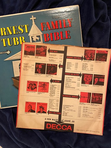 Ernest Tubb & Texas Troubadours - The Family Bible Decca LP DL 3497 1963 - Picture 5 of 11